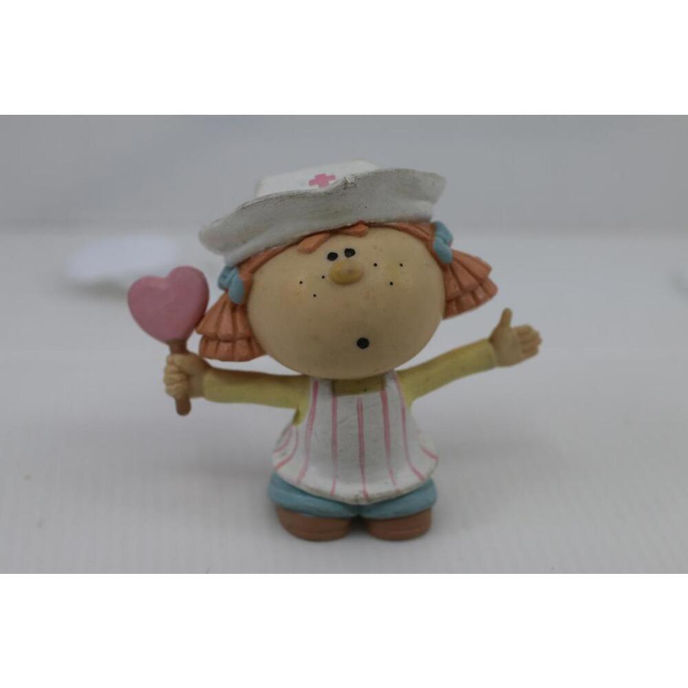 Vintage BUMPKINS FABRIZIO George Good Figurine Girl Candy Striper Heart Lollipop